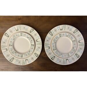 Taylor Smith & Taylor Mid-Century Atomic Starburst-2 10.5" Plates & 2 6.5" Plate